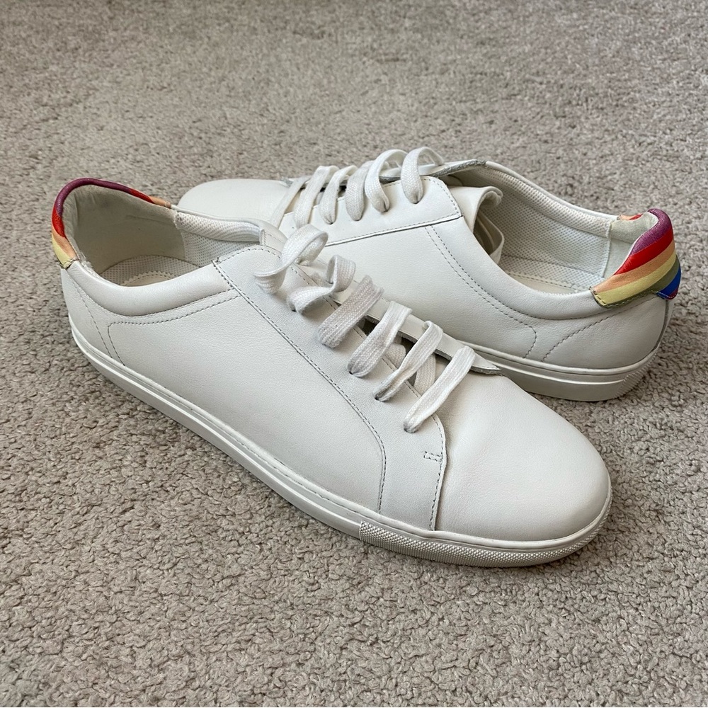 Blake Mckay‎ Jay Low Top Leather Sneakers White Rainbow 11